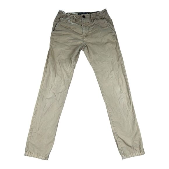 American Eagle 29x32 Khaki Beige Slim Straight Core Flex Mens Chino Pants Y2K - Picture 1 of 8